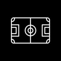 Football Field Line Inverted Icon Design vector