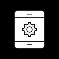 Mobile Phone Glyph Inverted Icon Design vector