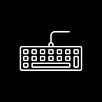 teclado línea invertido icono diseño vector