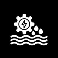 Hydro Power Glyph Inverted Icon Design vector