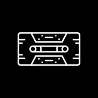 Cassette Tape Line Inverted Icon Design vector