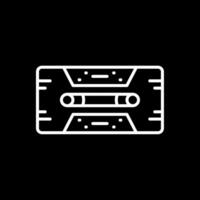 Cassette Tape Line Inverted Icon Design vector