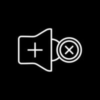 Mute Line Inverted Icon Design vector