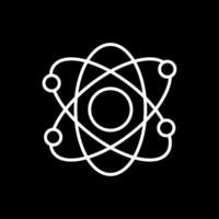 Atomic Line Inverted Icon Design vector