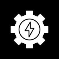 Gear Glyph Inverted Icon Design vector