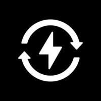 Recycle Glyph Inverted Icon Design vector