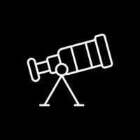 Telescope Line Inverted Icon Design vector