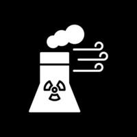 Power Station Glyph Inverted Icon Design vector