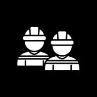 Engineering Team Glyph Inverted Icon Design vector