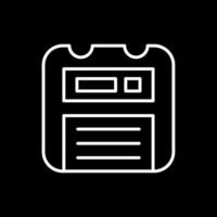 Floppy Disk Line Inverted Icon Design vector