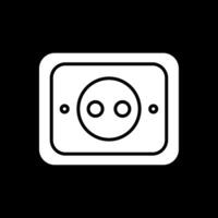 Socket Glyph Inverted Icon Design vector