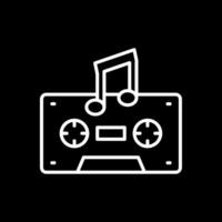 Cassette Line Inverted Icon Design vector