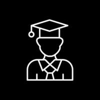 Graduation Line Inverted Icon Design vector