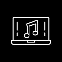 Music Line Inverted Icon Design vector