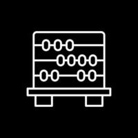 Abacus Line Inverted Icon Design vector