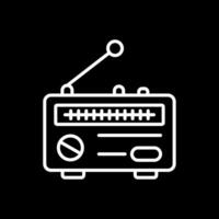 radio línea invertido icono diseño vector