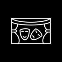 Theatre Line Inverted Icon Design vector