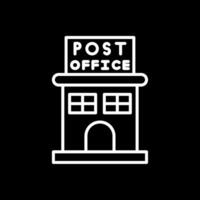 Post Office Line Inverted Icon Design vector