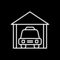 Garage Line Inverted Icon Design vector