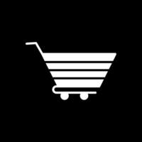 Trolley Glyph Inverted Icon Design vector