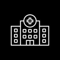 hospital línea invertido icono diseño vector