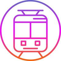 subterráneo tren línea degradado icono diseño vector