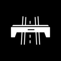 Motorway Glyph Inverted Icon Design vector