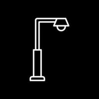 Street Lights Line Inverted Icon Design vector