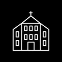 Church Line Inverted Icon Design vector