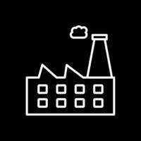 Factory Line Inverted Icon Design vector