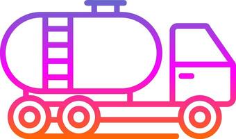 Tank Car Line Gradient Icon Design vector