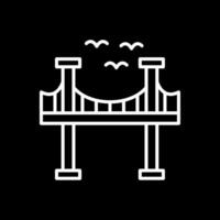 puente línea invertido icono diseño vector