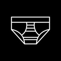 Underwear Line Inverted Icon Design vector