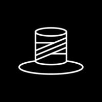 Top Hat Line Inverted Icon Design vector