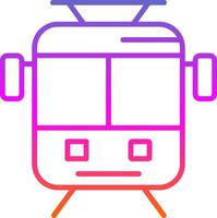 Old Tram Line Gradient Icon Design vector