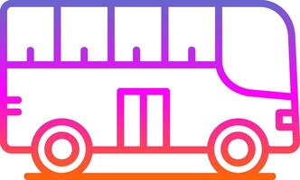 City Bus Line Gradient Icon Design vector