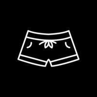 nadar pantalones cortos línea invertido icono diseño vector