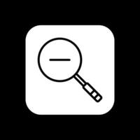 Zoom Out Glyph Inverted Icon Design vector