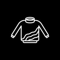 Sweater Line Inverted Icon Design vector