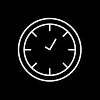 Clock Line Inverted Icon Design vector