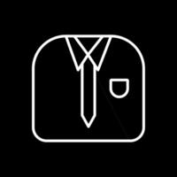 Working Suit Line Inverted Icon Design vector