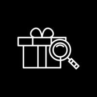 Gift Line Inverted Icon Design vector