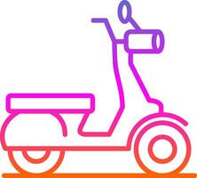 Scooter Line Gradient Icon Design vector