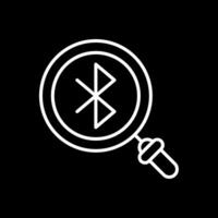 Bluetooth Line Inverted Icon Design vector