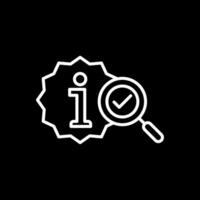 information Line Inverted Icon Design vector