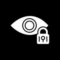 Retinal Scan Glyph Inverted Icon Design vector