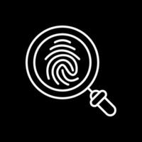 Finger Print Line Inverted Icon Design vector