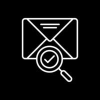 Mail Line Inverted Icon Design vector