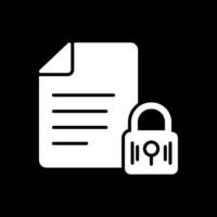 Encrypted Data Glyph Inverted Icon Design vector