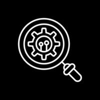 Gears Line Inverted Icon Design vector